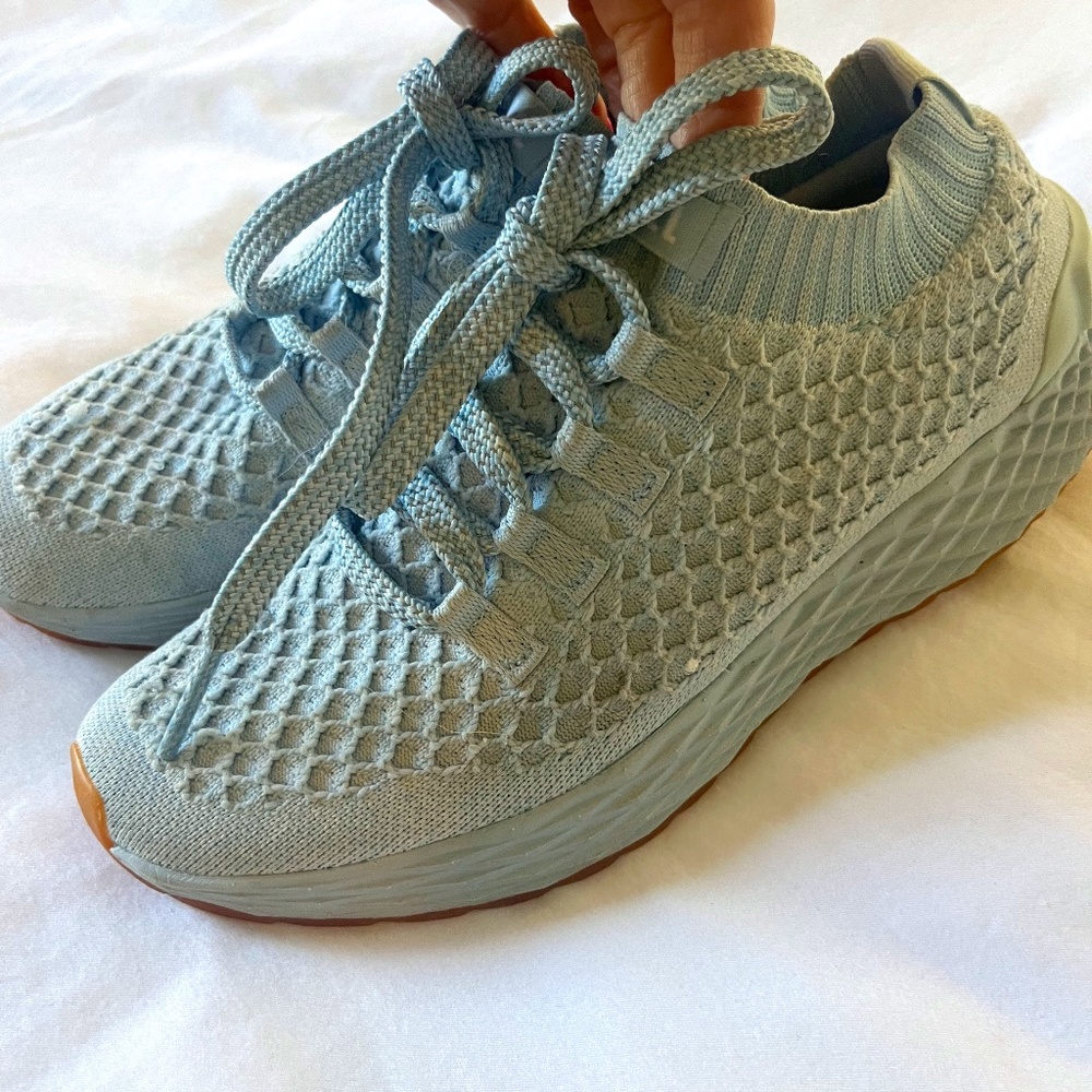 NoBull Ice Blue Women's Knit Runners - Size 7.5
